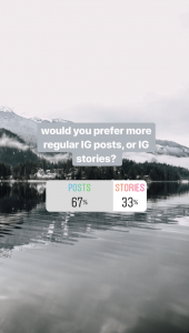 Instagram story poll