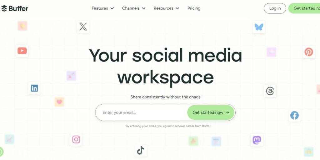 Buffer Home page