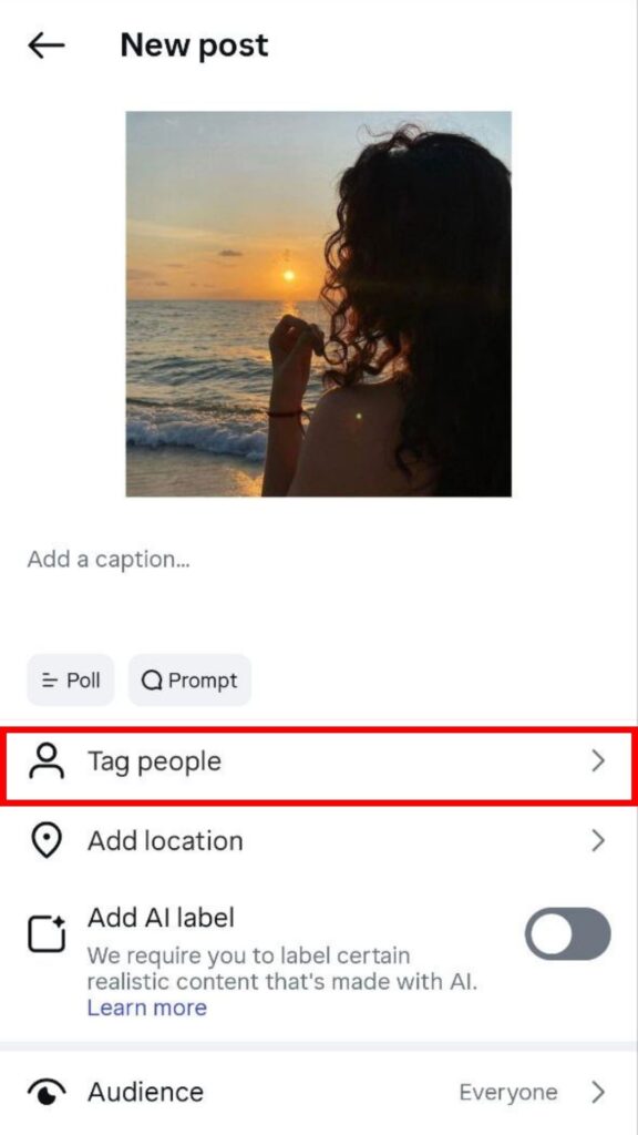Tag People on your Post