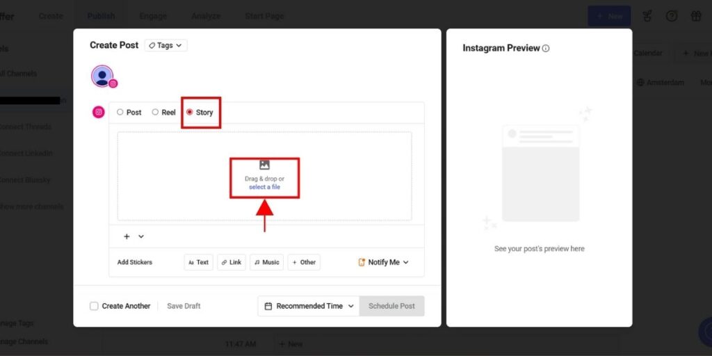 Upload Content on Buffer
