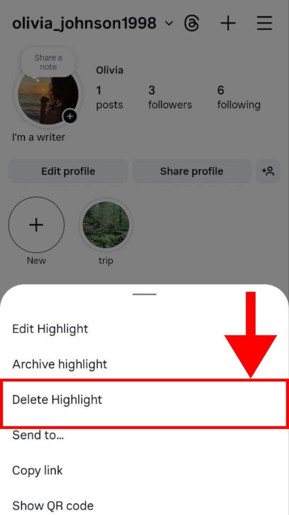 Delete your highlight