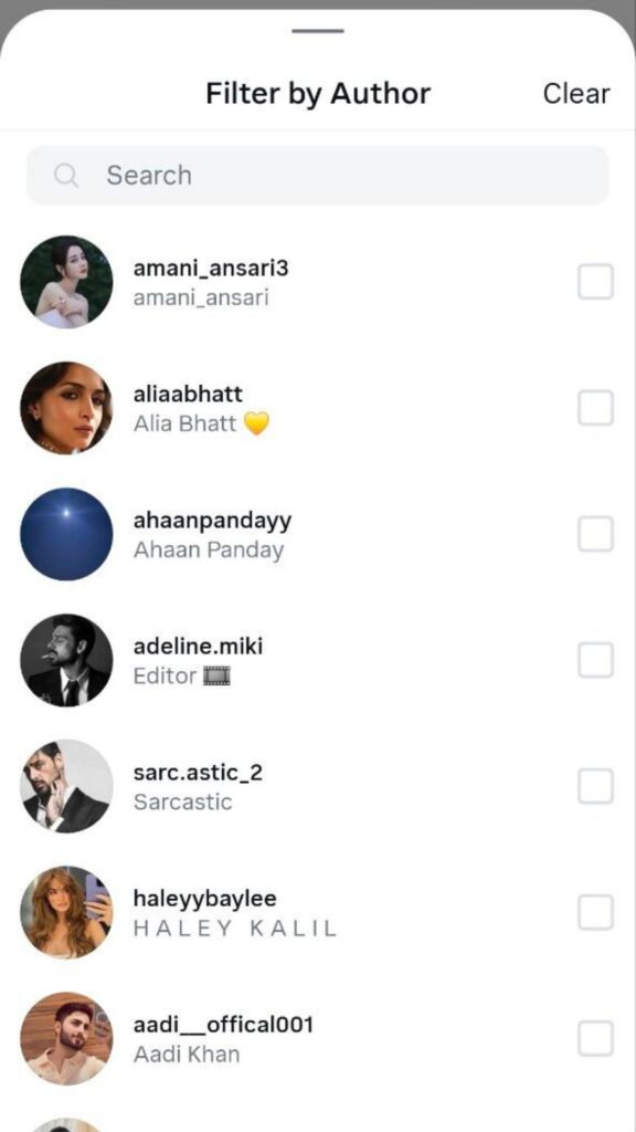 Instagram Filters Based on Authors