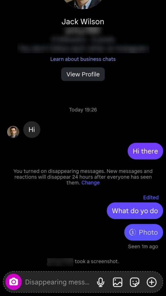 Disappearing Messages in DMs