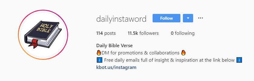 Daily Insta word