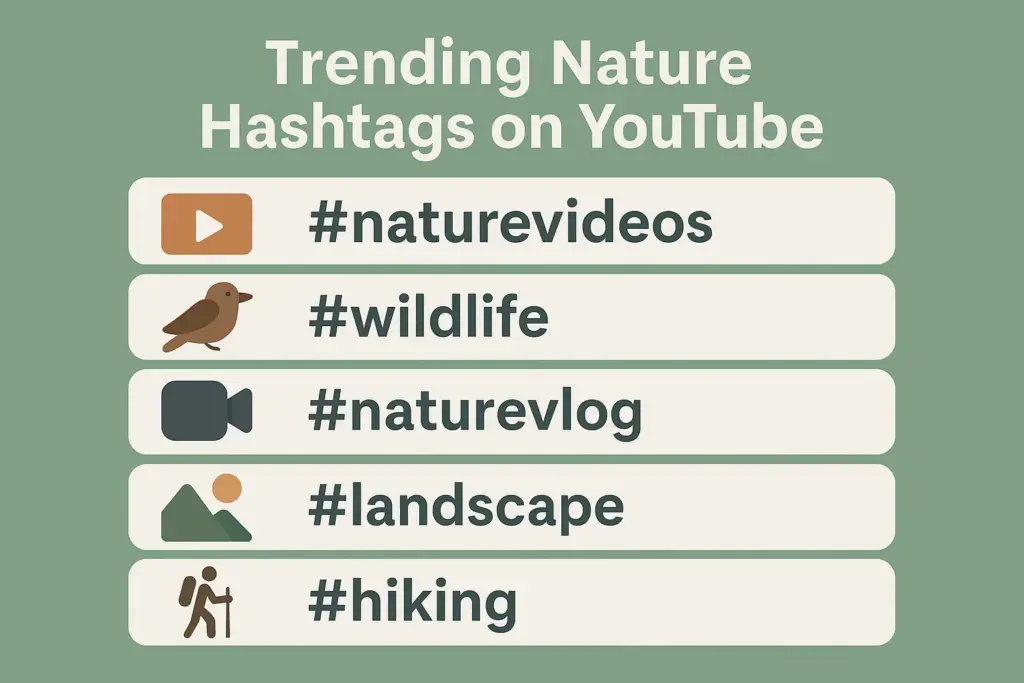 Nature Hashtags for YouTube