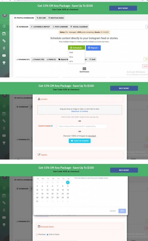 AiSchedul dashboard 