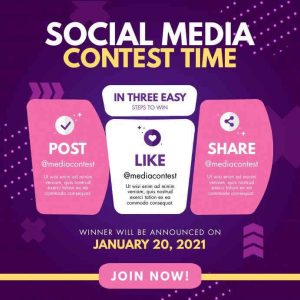 Pink Giveaway Alert Steps Instagram Post Template and Ideas for Design