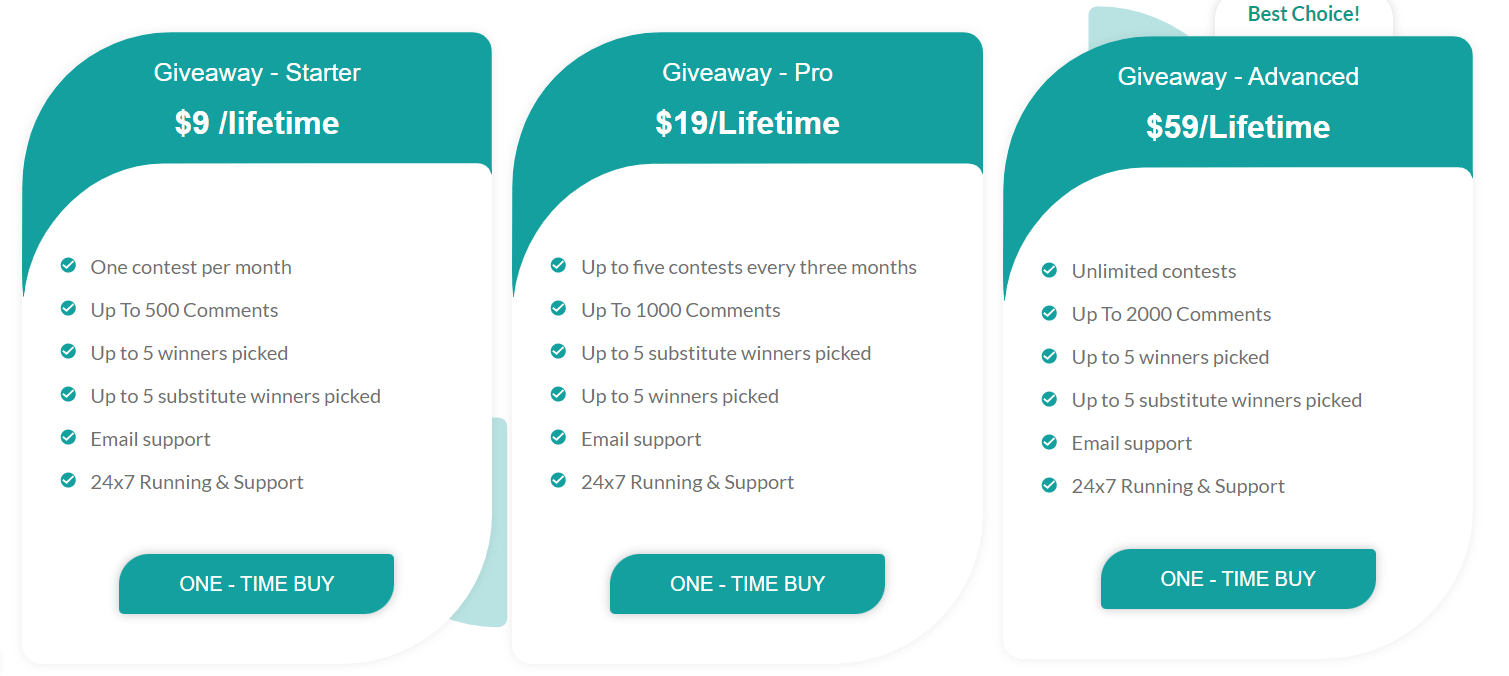 aischedul giveaway picker pricing