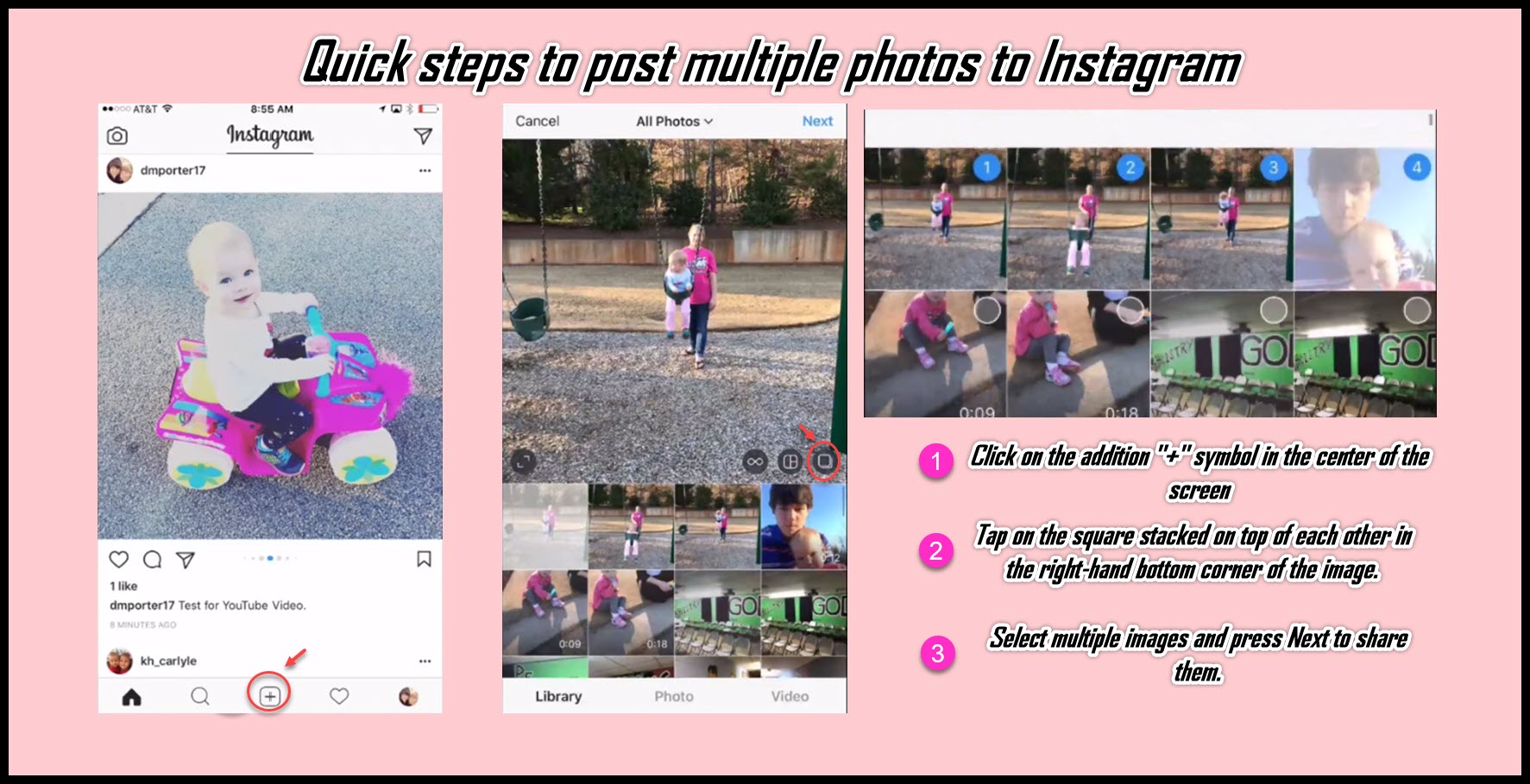 How to post multiple photos on Instagram?(Album Making)