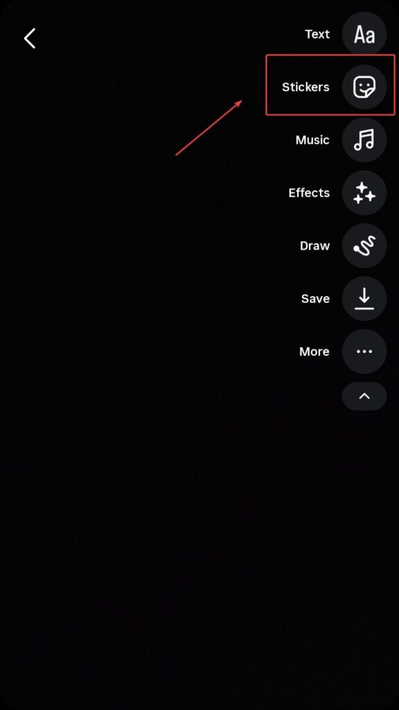 Tap the Sticker Icon Tap on the Sticker Icon