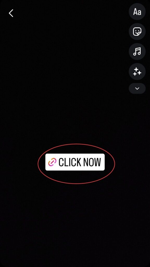 change color by tapping change Link sticker color