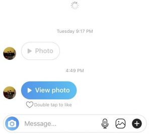 Send disappearing and non disappearing Instagram photos