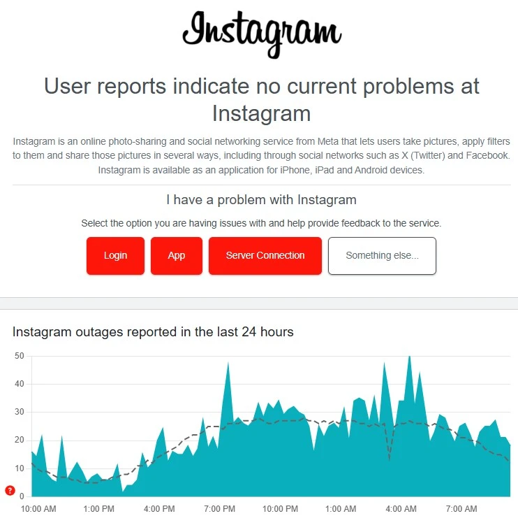 Check If Instagram Servers Are Down
