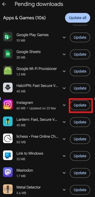 Update Instagram - Instagram couldn't refresh feed