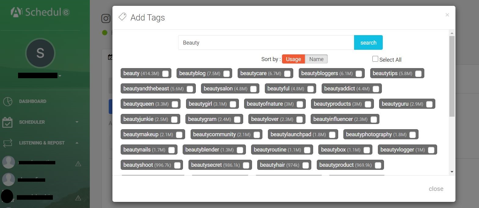 AiSchedul hashtag monitoring