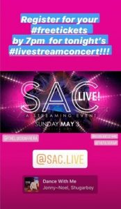 free ticket Instagram stories giveaway