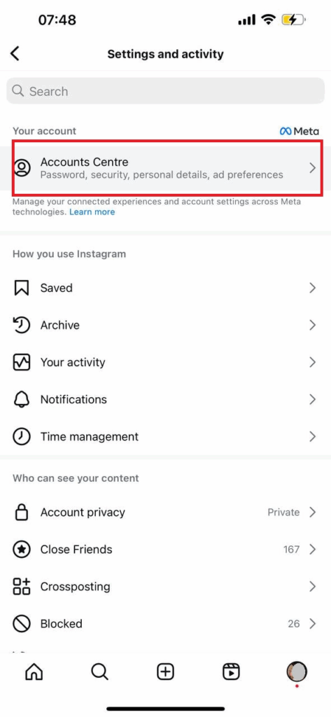 How to Find Your Contacts on Instagram (Step 1)