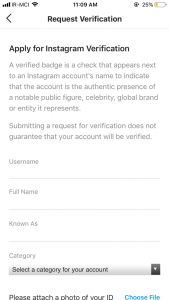 step 3,how to get verified on Instagram