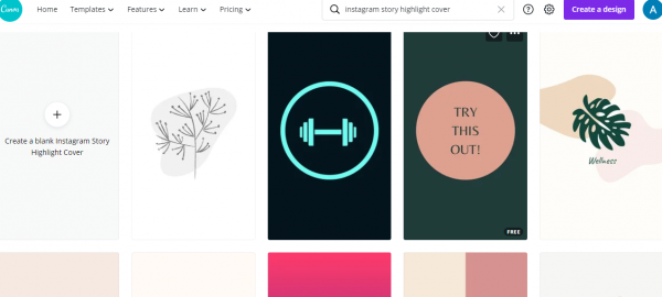 Canva Story highlight