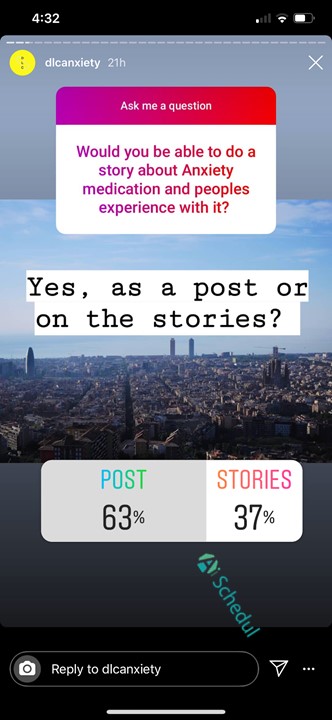 Instagram poll