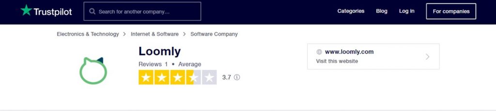 Loomly reviews on trustpilot
