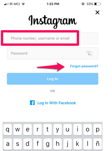 forgot Instagram password