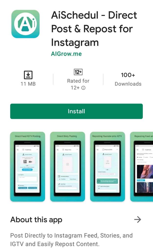 AiSchedul app on PlayStore