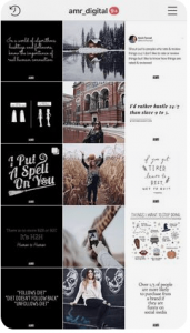 Example of a line Instagram grid
