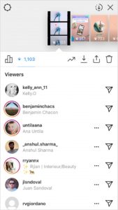 Instagram view list