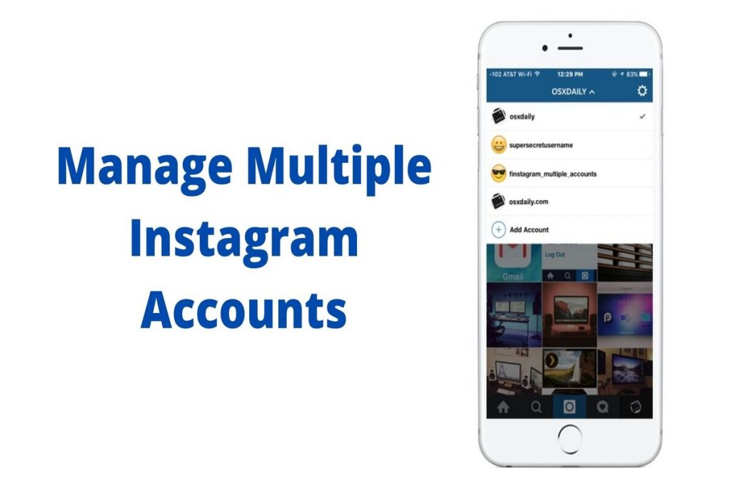 5 Instagram accounts on app