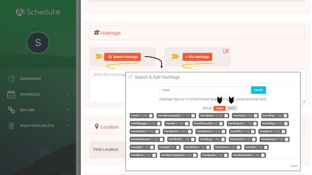 Instagram Hashtag generator tool