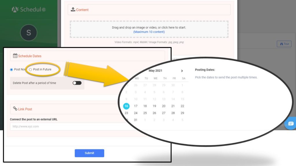 AiSchedul schedule posts