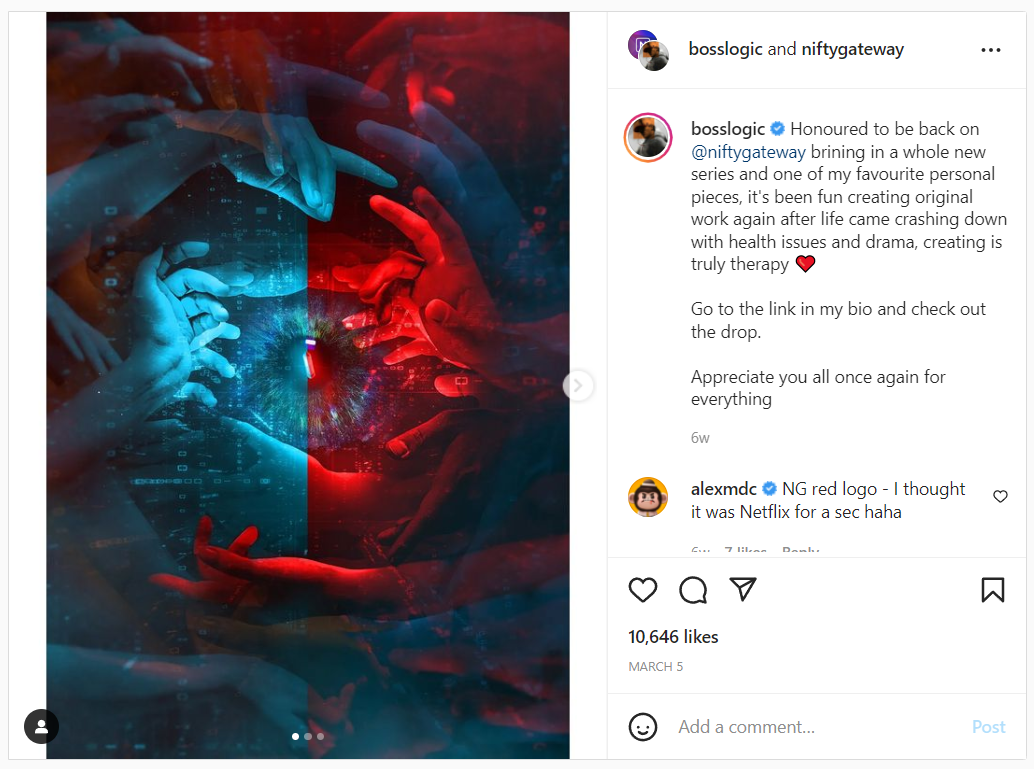 boss logic art page on instagram