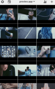 example of Instagram grid with black border