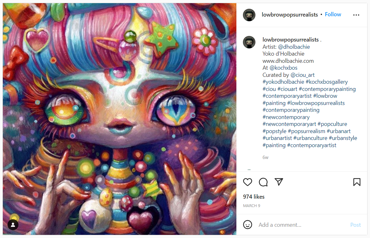 lowbrowpopsurrealists Instagram art page