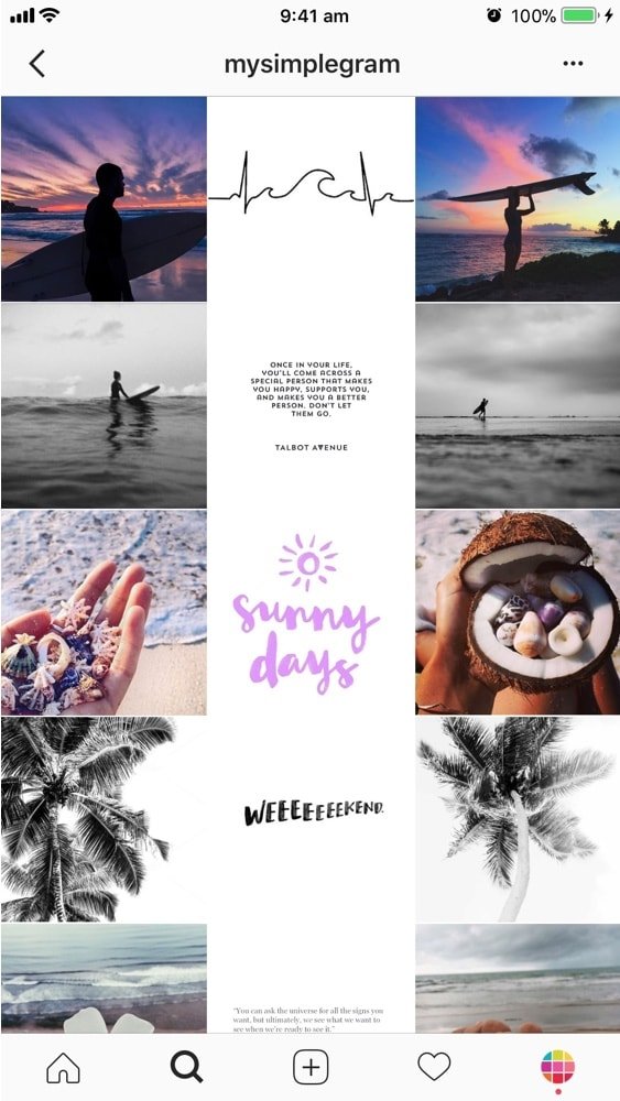 instagram layout