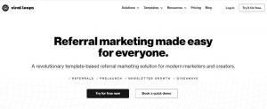 viral loops homepage