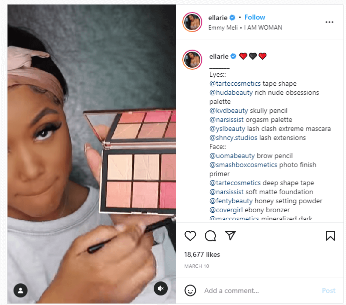Ellarie makeup artist