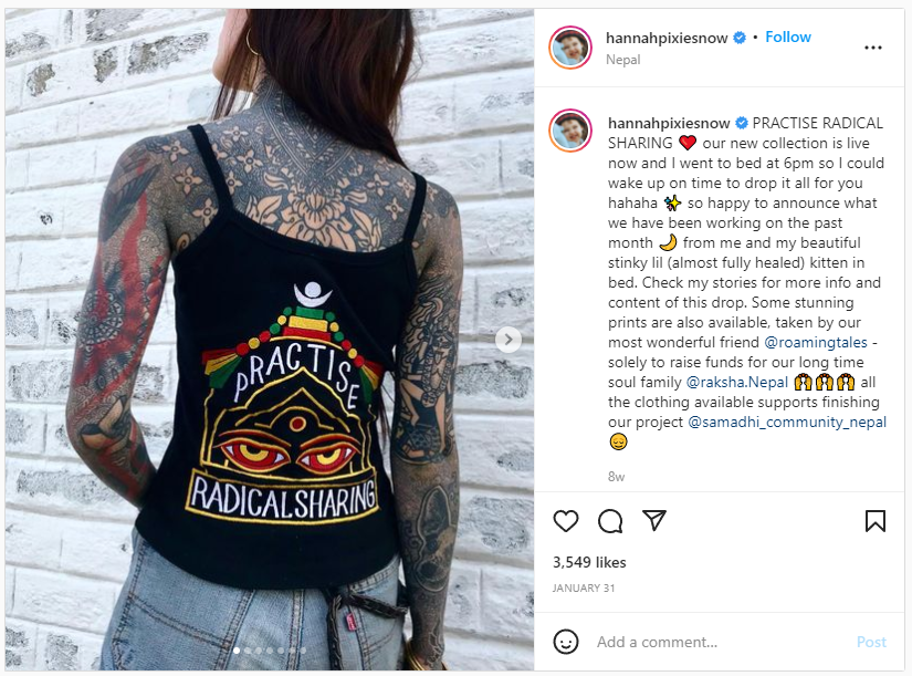 Hannah pixie Instagram tattoo artist