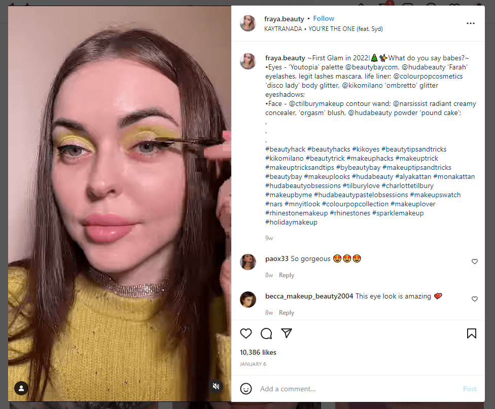 makeup artist Instagram accounts