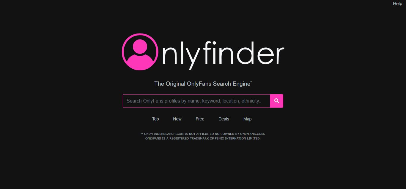 OnlyFinder Homepage