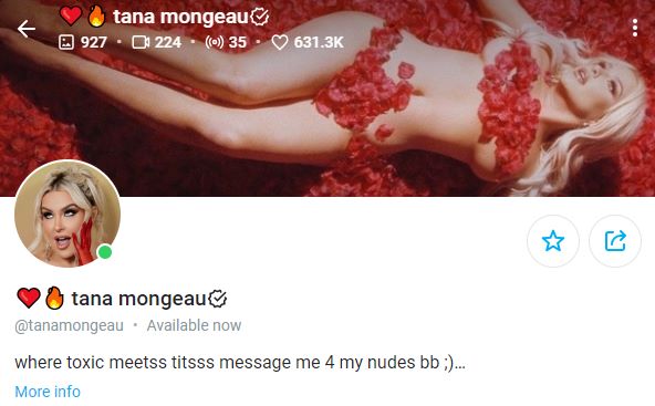 Tana Mongeau OnlyFans