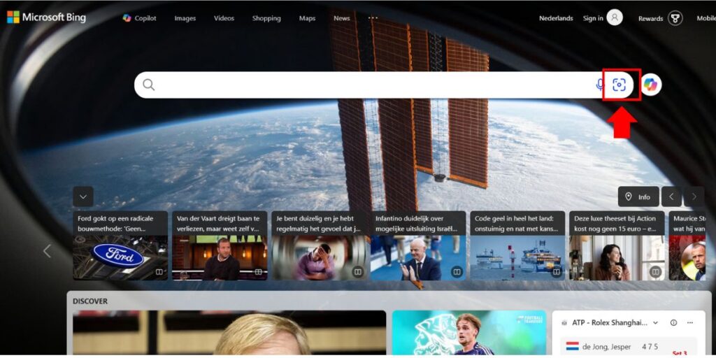 Open Bing Visual Search