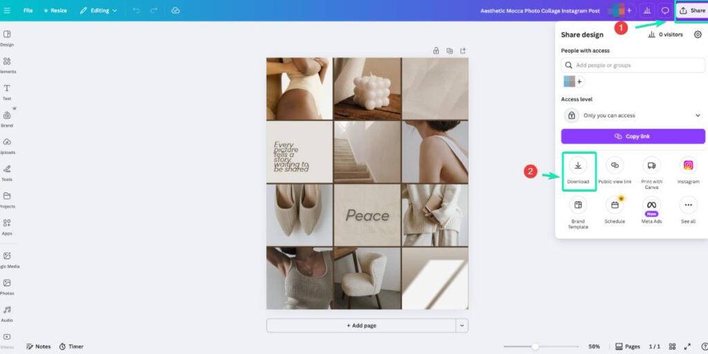 Add pictures and save