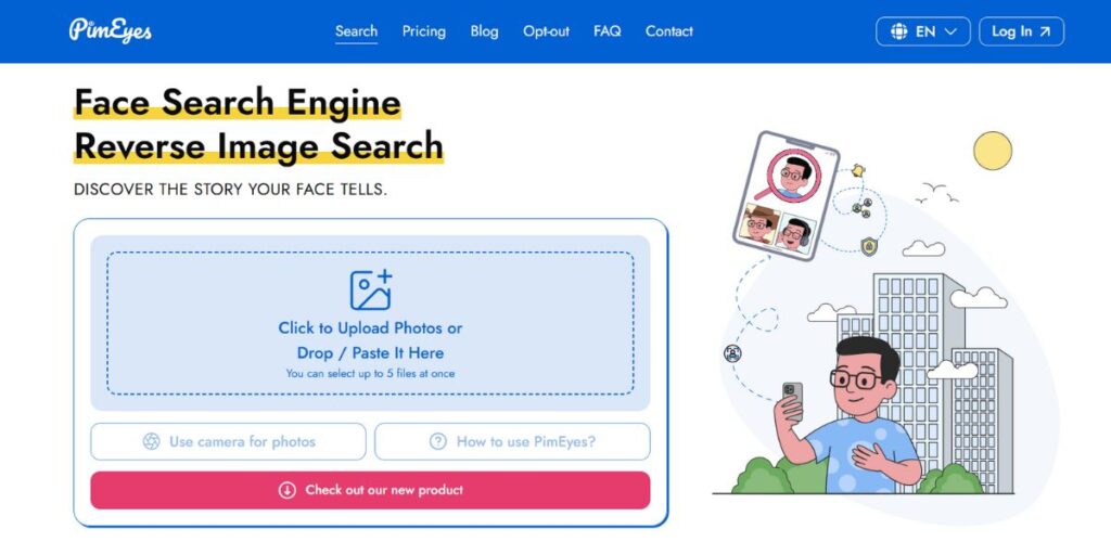PimEyes Home Page
