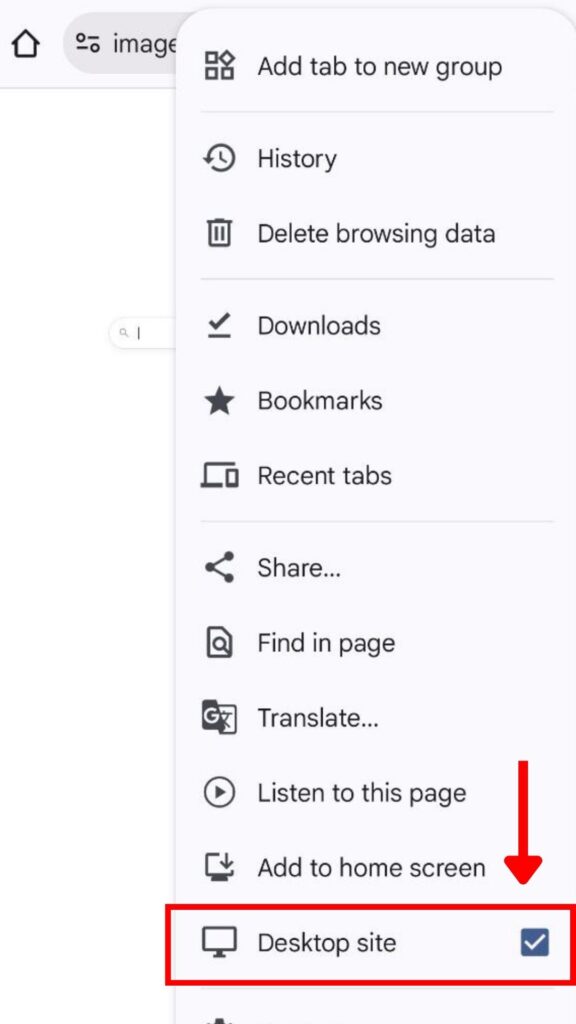 Request Desktop Site 