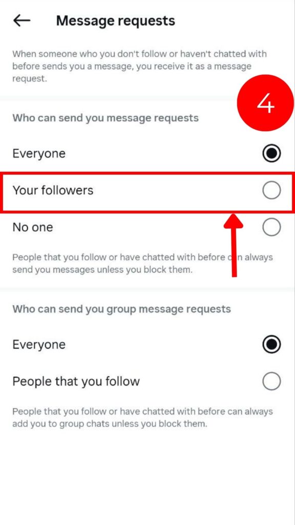Screenshot from message control