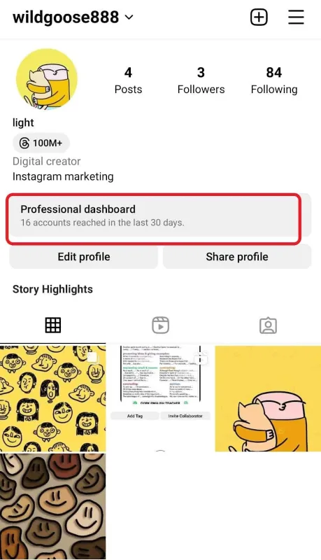 Instagram business account