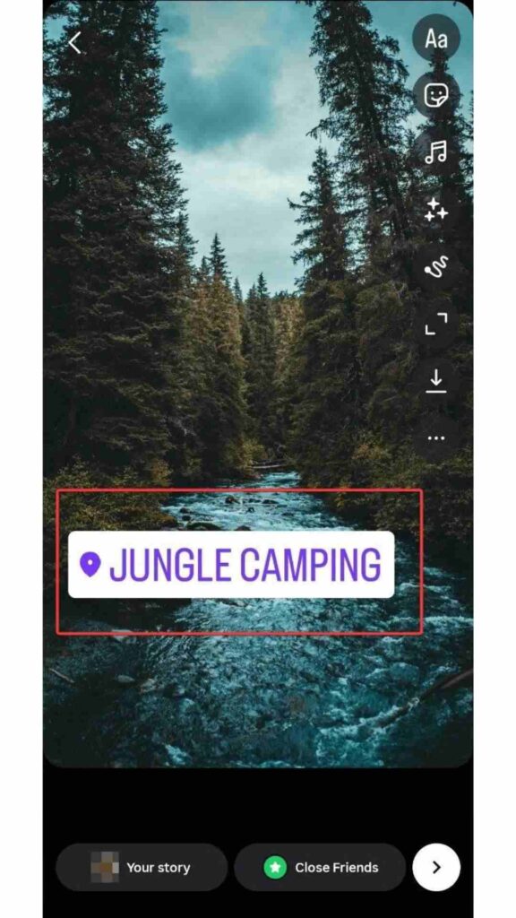 Add Location on Instagram stories
