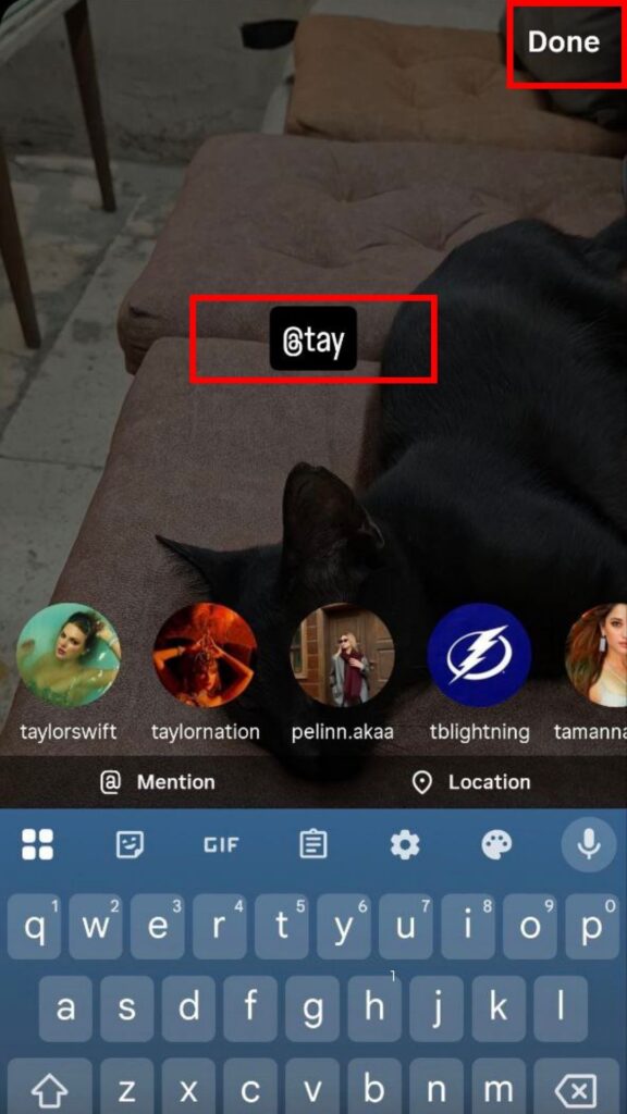 Mention someone in your story